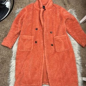Wild Fable Long Teddy Coat size M
